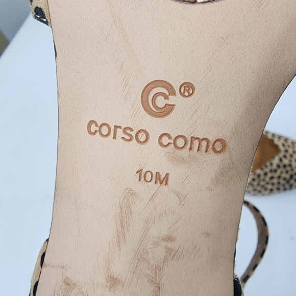 Corso Como Devorah Leopard Print Ankle Strap Heels 10 - Picture 7 of 7